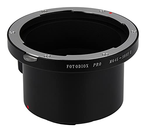 Fotodiox Pro Lens Mount Adapter - Compatible with Mamiya 645 Mount Lens to Sony Alpha E-Mount Mirrorless Cameras Mamiya 645 MF