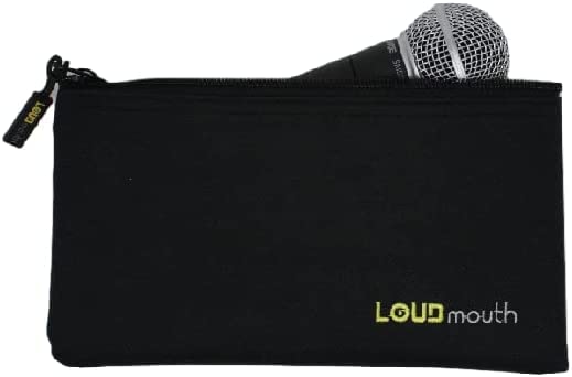 LOUDmouth Zippered Pouch for Handheld Wired Microphones | Mic Bag | 9.25" x 5" (3 Pack) 3 Pack