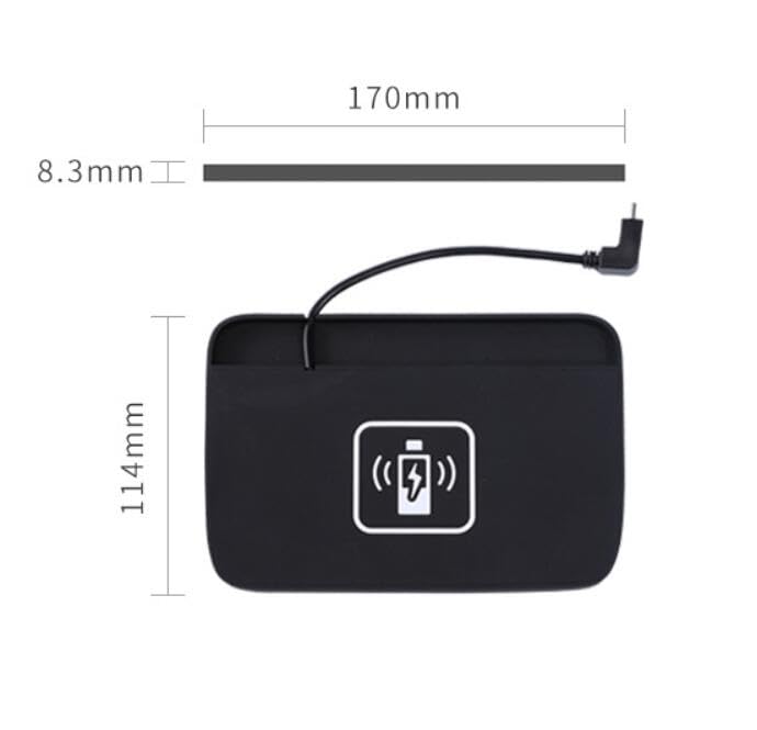 Wireless Car Charger for 2019-2024 Toyota RAV4, 15W Fast Qi Charging Station Pad Mat, Compatible with iPhone and Android, Black