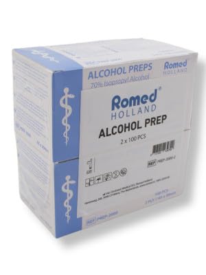 Medi-Inn Alcohol Swabs Set 30 x 65 mm Set of 2 (2 x 100 Pieces)