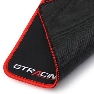 GTRACING Mouse Pad with Non-Slip Rubber Base, Premium-Textured Computer Mouse Mat with Stitched Edges, for PC, Laptop, Gaming, Office, Home, Red