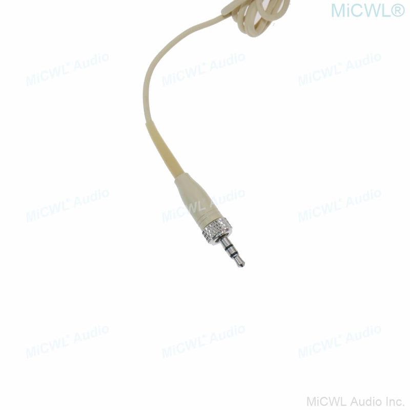 [AUSTRALIA] - Beige SL6 Strong Cable Ear Hanging Headset Microphone for Sennheiser EW G3 G4 BeltPack Wireless System Omnidirectional Head Mic 