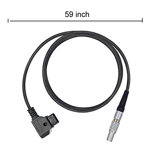D-TAP to Lemo-Compatible 2 Pin Male Power Cable Suitable for Teradek Z Cam ARRI RED DJI TILTA Paralinx Preston Transvideo Offhollywood Switronix Panasonic (Straight) Straight