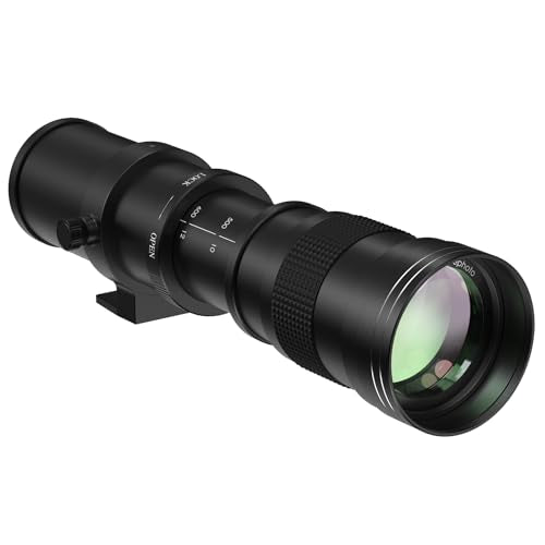 E 420-800mm F8.3 Telephoto Zoom Lens(MF)+ T-Mount for Sony a7 IV-III/ZV-E10/a7R V/a7C II/a7R IV/a7S III/a1/a9 III/a6400/a6100/a9 II/a7 II/a6000/NEX-6/NEX-5/Alpha-Manual Focus Mirrorless Cameras Lens 420-800mm For Sony E-mount