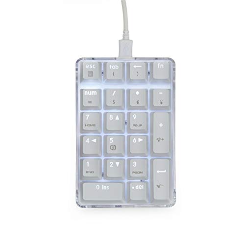 Magicforce Number Pad, Mechanical USB Wired Numeric Keypad with Blue LED Backlit 21-Key Numpad for Laptop Desktop Computer PC Blue