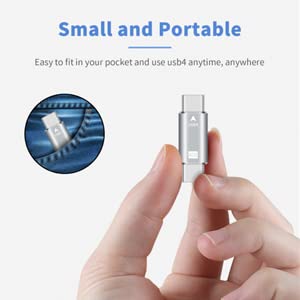 Duttek USB C Male to Male Adapter, 40Gpbs Type C Male to Type C Male Full Featured Adapter, Support Data Synchronization and Charging, for with Thunderbolt 3/4, USB3.1, USB2.0. Silver