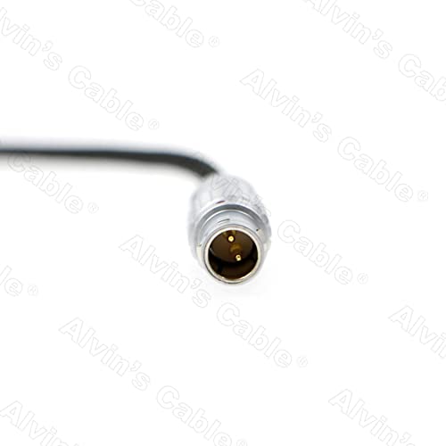 Flexible Power Cable for Teradek Bond SmallHD Monitor Rotatable Right Angle 2 Pin Male to 2pin Male Braided Wire 45cm|18inches Alvin's Cables