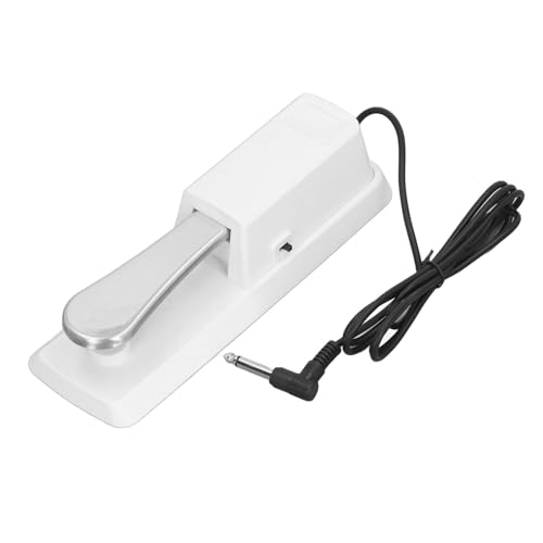 Pedal for Keyboard Piano, MIDI Digital Piano – White, Compatible with, and Most USB/MIDI Keyboards
