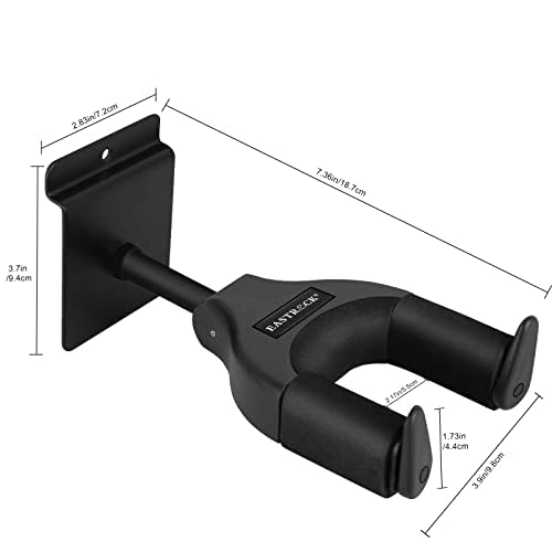 EASTROCK Guitar Wall Mount Hanger Auto Lock,Guitar Hanger Wall Hook Holder Stand for Acoustic, Electric, Classical, Bass Guitar Stand，Guitar Accessories (darkD) darkD