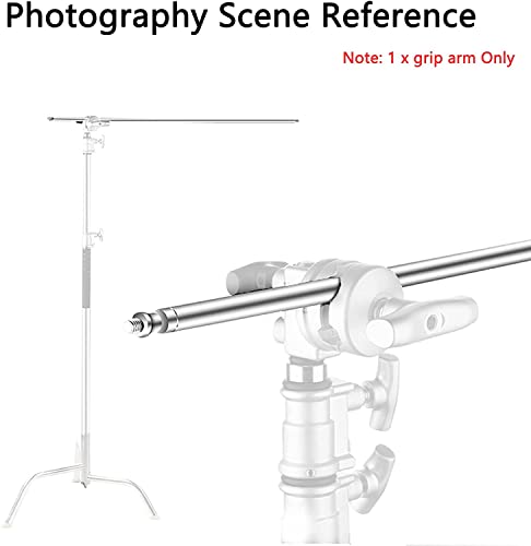 Soonpho 50 inch Extension Grip Crossbar Arm for Heavy Duty C Stand with 1/4 & 3/8 Thread for Softbox,Reflector,Umbrella,Flags, Diffusion and Other Studio Video Photography Equipment Boom Arm kit A