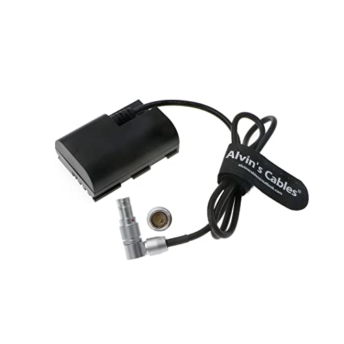 E6-Dummy-Battery Power-Cable for Arri-Alexa-XT Rotatable Right-Angle 2-Pin-Male to Lanparte LP E6 Dummy Battery for Canon 5D Mark II 7D 60D Alvin's Cables Rotatable right angle 2 pin