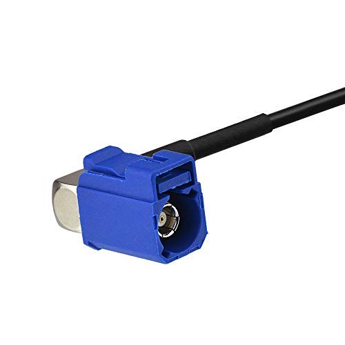 Eightwood Waterproof Active Navigation GPS Antenna Fakra Blue C Female Right Angle Magnetic Base Compatible with Ford VW Audi MFD2 RNS2 RNS-E