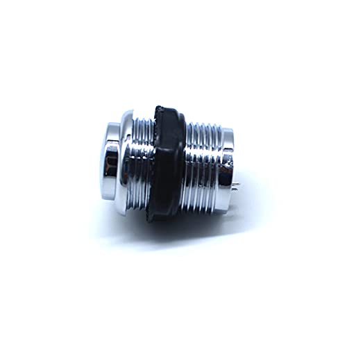 Arcity 5 Pcs 24mm Arcade Push Buttons Round Chrome Plated Silver Jamma MAME Video Game Parts Console Machine DIY New, HY-SHANL116