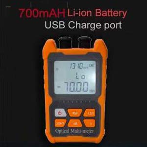[AUSTRALIA] - Mini Optical Fiber Power Meter FC/SC/ST Universal Interface Fiber Tester Integrated OPM, VFL, and RJ45 Functions Li-ion Battery USB Charge (OPM&VFL-2Mw-Li) OPM&VFL-2Mw-Li 