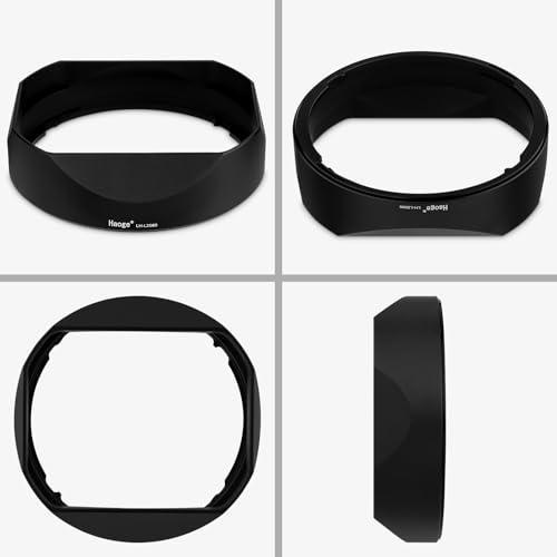 Haoge Square Metal Lens Hood for Panasonic LUMIX S 20-60mm F3.5-5.6 Lens with Metal Cap Kit S-R2060 Bayonet Shades Accessories