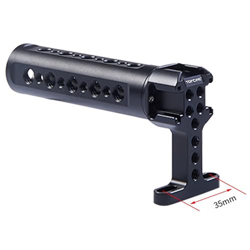 Handgrip TopHandle with Cold Shoe Mount 1/4"-20 and 3/8"-16 Threaded Holes for Camera Rigs