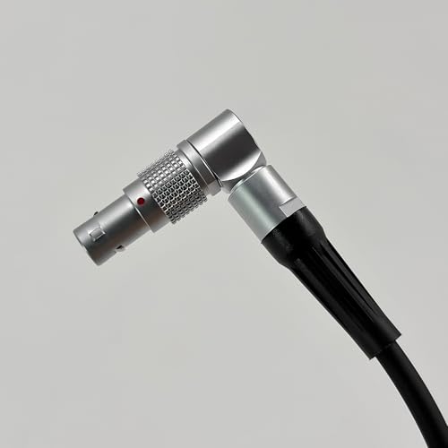 Rotatable Right Angle Lemo-Compatible 0B 2 Pin Male to 2Pin Male Power Cable Suitable for Teradek Bond, SmallHD Monitor, ARRI Alexa, RED DSMC2, Z CAM E2 F6/S6, Transvideo, Preston, 39“ Straight-Right Angle