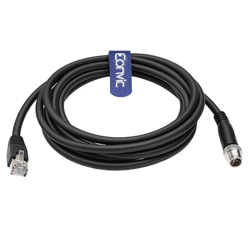 Cognex Industrial Ethernet M12 X-Type to RJ45 high-Flex Cable 2M Black