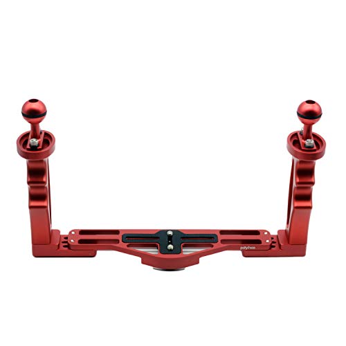 Underwater Camera Tray, Poyinco Aluminum Underwater Tray for Underwater Camera Housings C Version-red