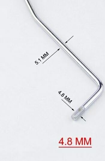 [AUSTRALIA] - Guyker Guitar Tremolo Arm, Titanium Alloy Whammy Bridge Bar Dia. 4.8mm (0.19") Thread with Tips Replacement Part for Electric Guitar Musical Instrument PA-001 (1 Piece, Chrome) 1 piece, chrome 