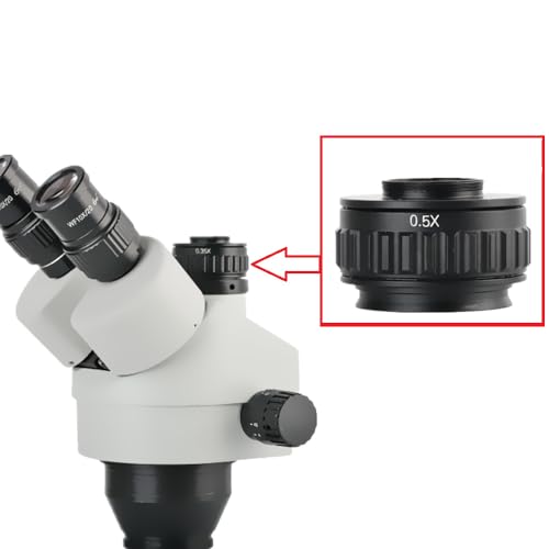 C Mount Adapters Lens 0.5X CTV for Trinocular Stereo Microscope 38MM Interface