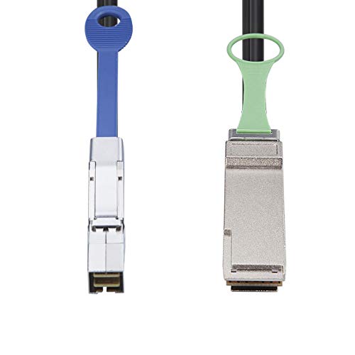 SFF-8644 to QSFP (SFF-8436) DDR Hybrid Min SAS Cable, External Copper SAS Cable for NetApp DS4243 DS4246 DS2246, 100-Ohm, 1.5-Meter(4.9-ft) 1.5m★SALE★ QSFP to SFF-8644