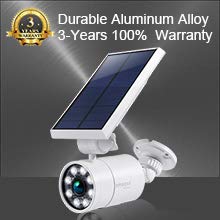 [AUSTRALIA] - Solar Motion Sensor Lights Outdoor 9-Watt(110W Equ.) 1400-Lumen Aluminum Solar Motion Spotlights Flood Security for Outside Garden Driveway Garage Home, 2-Year 100% FREE Warranty Guarantee(White) White 