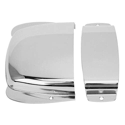 Bass Guitar Bridge Cover with Screws Zinc Alloy Protector Bridge Plate Cover for Electric Bass Guitar (Silver) Silver
