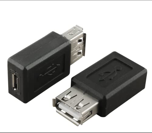 USB A Female to USB Micro Female Adapter SJZBIN 4PCS USB 2.0 A Female to Micro USB B 5-Pin Female Plug Socket Converters Connector