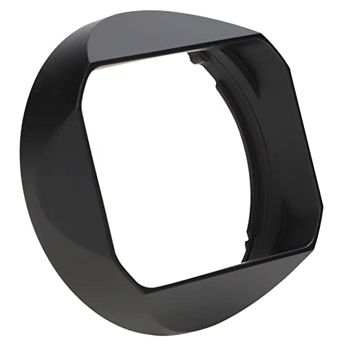Haoge Lens Hood Metal Square Bayonet for Fujifilm Fuji Fujinon XF 18mm F1.4 R LM WR Lens with Metal Front Cap Kit, Replaces Fuji xf18mmf/1.4 Lens Hood LH-XF18 on Camera X-T4 X-S10 X-T30 XE4