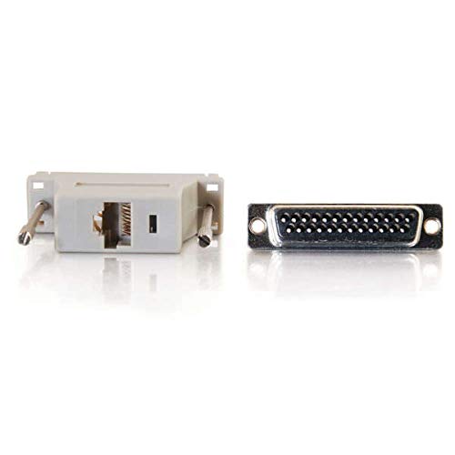 C2G 02934 RJ45 to DB25 Male Modular Adapter, Gray