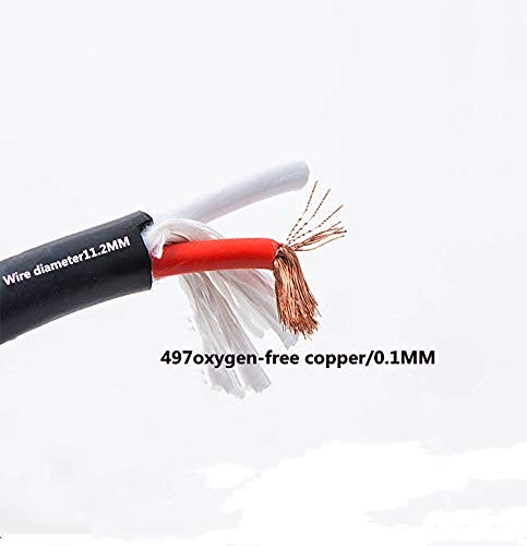 1 Pack 10AWG Speaker Cable,with Gold Plated Banana Plug,Oxygen Free Copper (1 Pack（6.6FT）) 1 pack（6.6FT）