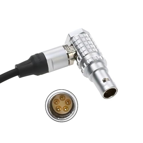 Alvin's Cables Timecode Cable for Tentacle Sync Timecode Generator to ARRI Alexa Sound Devices 3.5mm TRS to 5 Pin Cable 50cm| 19.7inches 50cm right angle 5 pin TC direction: 3.5mm→5 Pin