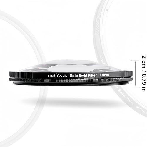 GREEN.L 82mm Spiral Halo Camera Lens Filter Halo Swirl Filter