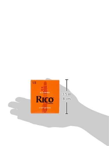 Rico Bb Clarinet Reeds - RCA1015 - Strength 1.5, 10-pack