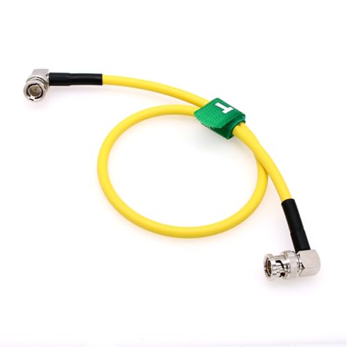 12G 4K SDI BNC Cable for Sony Canon Komodo Alexa LF Camera SmallHD Feelworld Monitor Teradek Hollyland Video Transmitter Receiver, Yellow Coaxial 75 Ohm 50cm