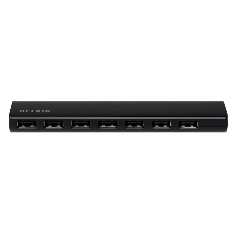 Belkin 7-Port USB 2.0 Ultra-Slim Desktop Hub | Expands USB connectivity for desktop and laptop, slim low-profile design, compatible with keyboards, mice, and drives