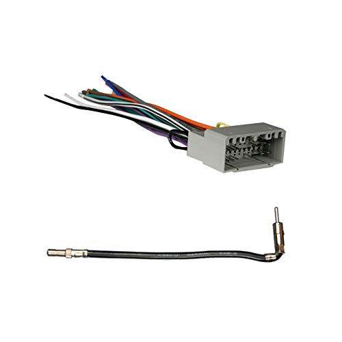 Metra 95-6546B Double DIN Dash Kit with Harness + Antenna Combo for Select Jeep Grand Cherokee 2002-2004