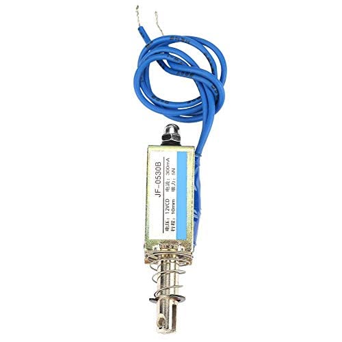 [AUSTRALIA] - Magnetic Electromagnetic Net, JF-0530B DC 6V/12V/24V Solenoid Electromagnetic Electric Lock, Automation Control 300mA 5N 10mm Hub Push Pull Type Open Frame (DC 12V) 