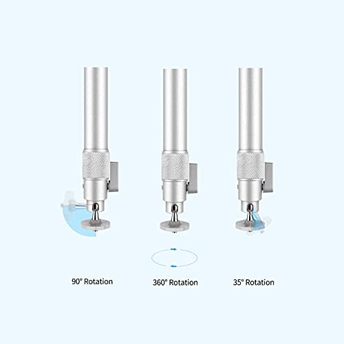 Tuimen Projector Mount, Projector Mount Drop Ceiling Extandable Length 11.8" - 18.89", Universal Projector Mount with Adjustable Projection Angle for DLP Projectors Silver