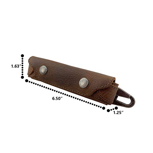 Hide & Drink, Harmonica Leather Case, Vintage Style, Instrument Protector, Musician Accessories, Handmade :: Bourbon Brown