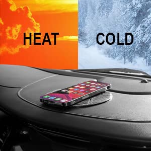 [AUSTRALIA] - Car Dashboard Sticky Non Slip Pad, Anti-Slip Sticky Gel Mat for Cell Phone, Radar Detector, Tablet, GPS, Keys or Sunglasses, Small Round 3.5” – Pack of 2 