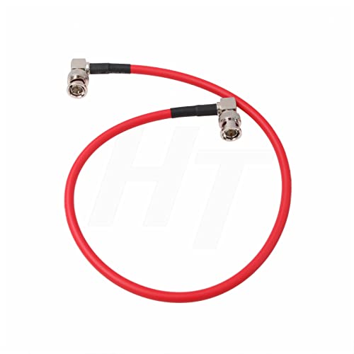 12G 6G HD SDI Raw 4K 60fps Video Cable Right Angle to Right Angle BNC Canare LV-61S 75 ohm Coaxial Shielded for Sony FS7 FX9 FX6 Alexa DSMC2 Camera Blackmagic SmallHD Atomos Monitor (1m, Red) 1m
