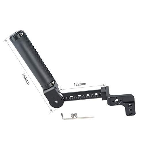 NICEYRIG Leather Handle Grip Kit for DJI Ronin S/SC / RSC2, 200 Degree Adjustment Handgrip with Rosette Mount Extension Bracket - 332
