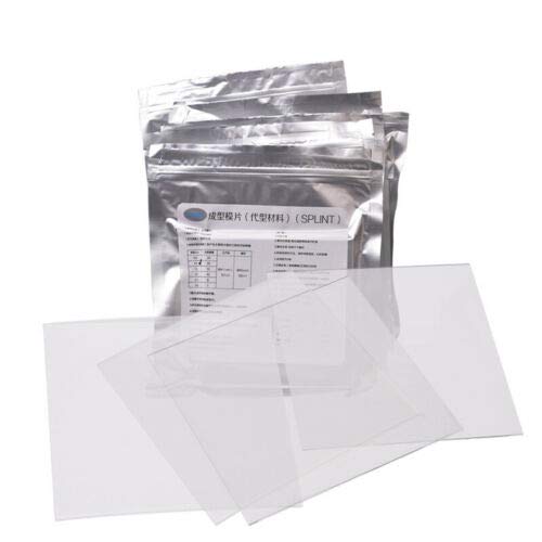 [AUSTRALIA] - Dental Lab Rail Thermoforming Material for Vacuum Forming Soft Hard 1/1.5/2mm (1.0mm, Soft) 
