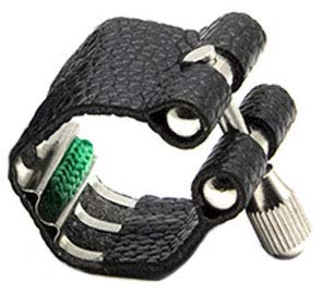 [AUSTRALIA] - Artificial Leather Clarinet Mouthpiece Ligature Fastener Compact Durable Black 