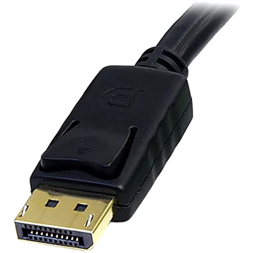 StarTech.com 6ft 4-in-1 USB DisplayPort KVM Switch Cable w/Audio & Microphone (DP4N1USB6),Black | Latching DisplayPort, Single bundled cable for keyboard video mouse, Gold plated connectors, Molded strain relief