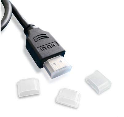 10PCS Plastic HDMI Male Port Anti Dust Dustproof Cover Cap Plug Protector Compatible with Computer Laptop TV - Clear