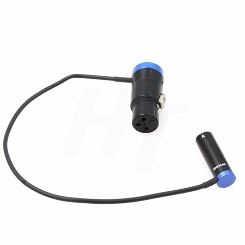 Audio Mixer Cable for Blackmagic Pocket Cinema 6K Canon C70 Camera, Mini XLR TA3M to XLR 3 Pin Right Angle Low-Profile 40cm Blue