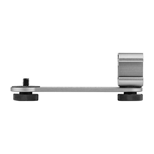 Andoer Triple Cold Shoe Mount Bracket Extension Bar with 1/4 Inch & 3/8 Inch Thread for Gimbal Stabilizer Tripod Camera Flash Light